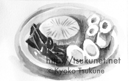 料理イラスト白黒