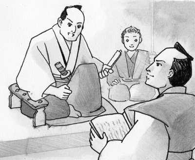 徳川吉宗と大岡越前のイラスト