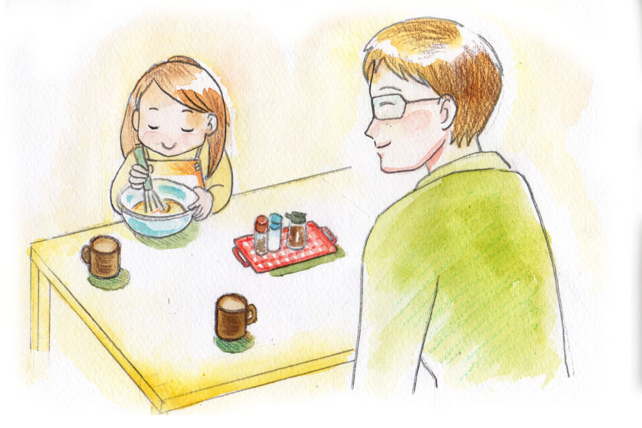 お料理する人イラスト