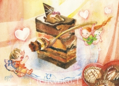 チョコレートケーキかわいい